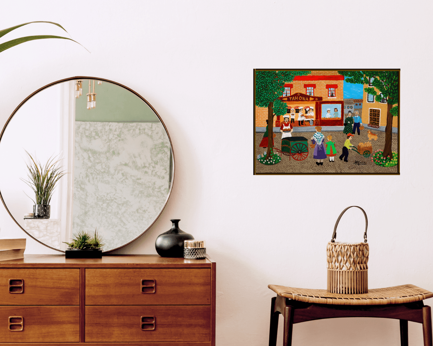 Original Painting "The baker" by Maria Julia Fraile 13" x 18.1" - ThePopUp Art Gallery