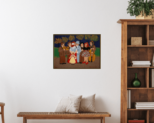 Original Painting "Musicians'Portrait" by Adriana Giancrisostomo 11.8" x 15.7" - ThePopUp Art Gallery