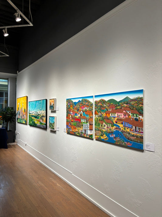 Original Painting "America Sofia" by Fausto Perez 29.5" x 37.4" - ThePopUp Art Gallery