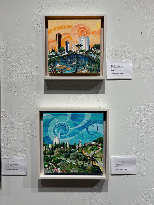 Original Painting "Jerusalem" by Zoe Sever, 11.8" x 11.8" - ThePopUp Art Gallery