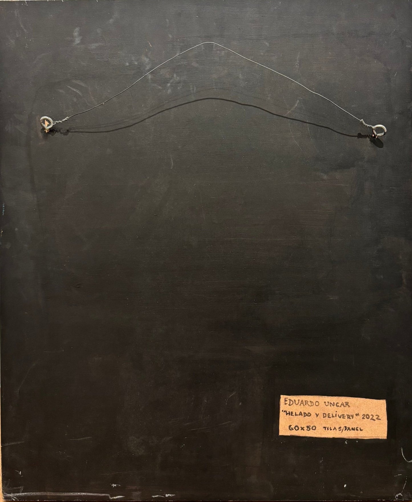 Original Painting "Pizza Delivery" by Eduardo Ungar 23.6” x 19.7” - ThePopUp Art Gallery