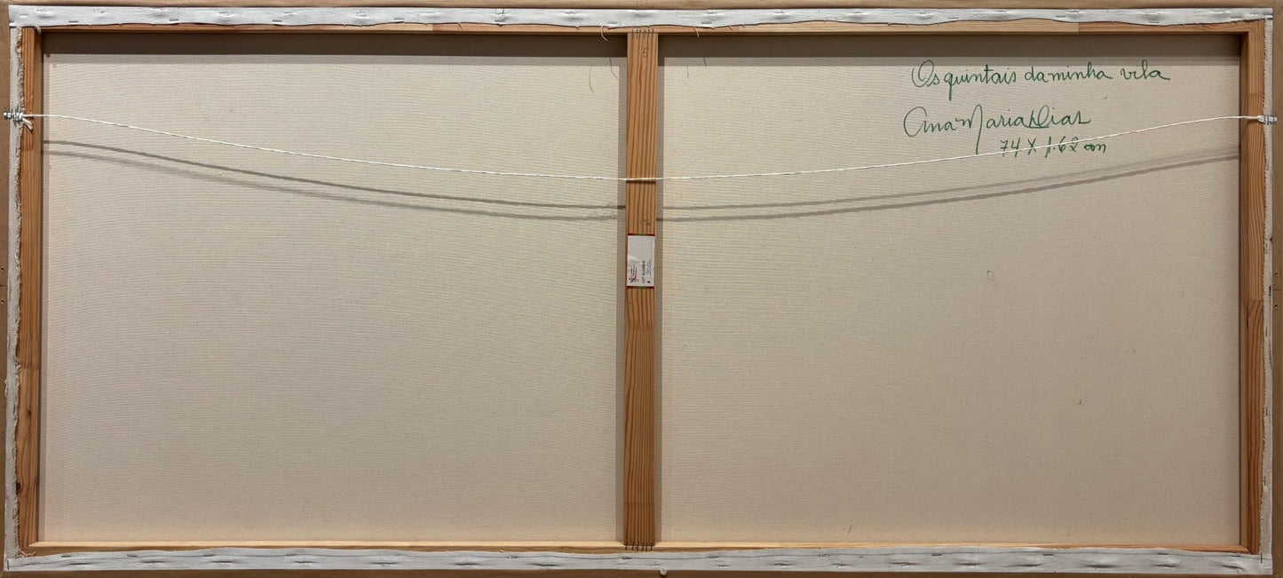 Original Painting "My Childhood" by Ana Maria Dias 29.1” x 64.6” - ThePopUp Art Gallery