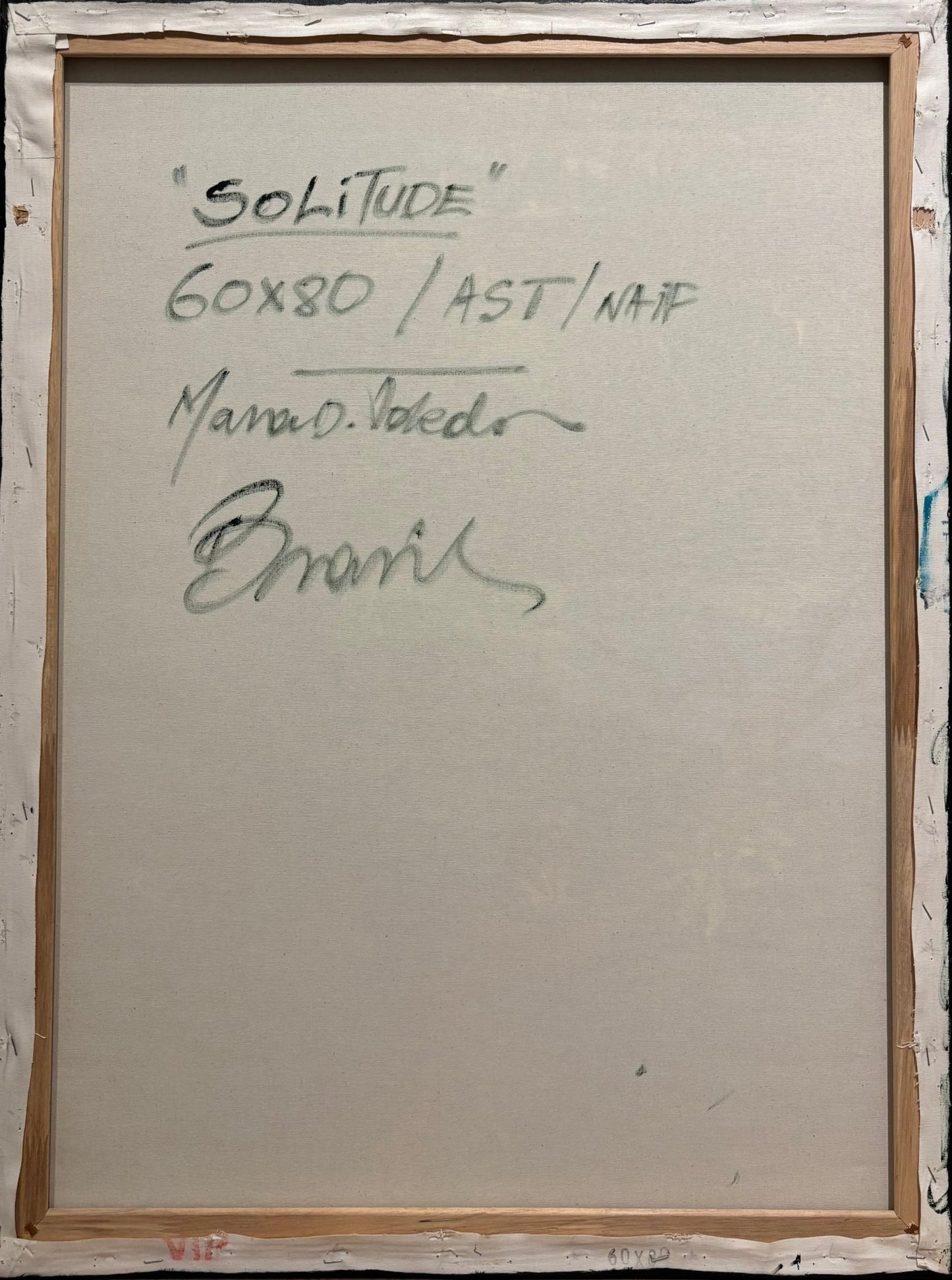 Original Painting "Solitude" by Mara Toledo 31 1/4" x 23 5/8" - ThePopUp Art Gallery