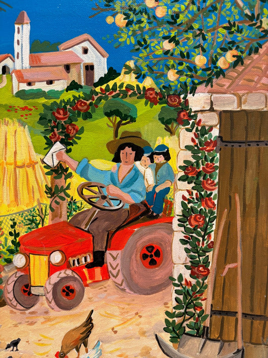 Original Painting "Good News" by Danielle Bonnol Ferou 21 1/4"x17" - ThePopUp Art Gallery