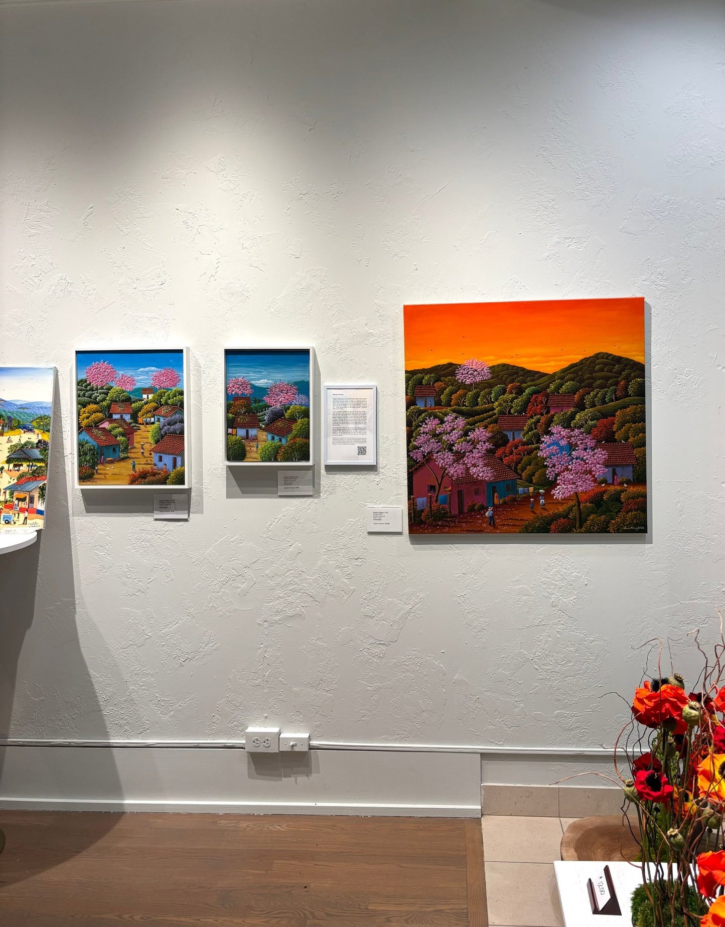 Original Painting "Sunset" by Alonso Flores 33.5"x33.5" - ThePopUp Art Gallery