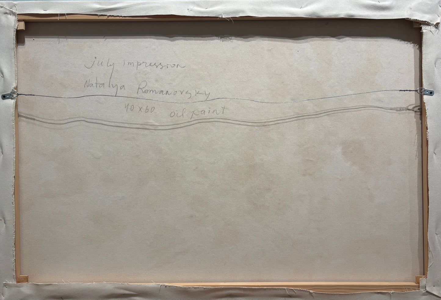 Original Painting "July Impression" by Natalya Romanovsky 60" x 40" - ThePopUp Art Gallery