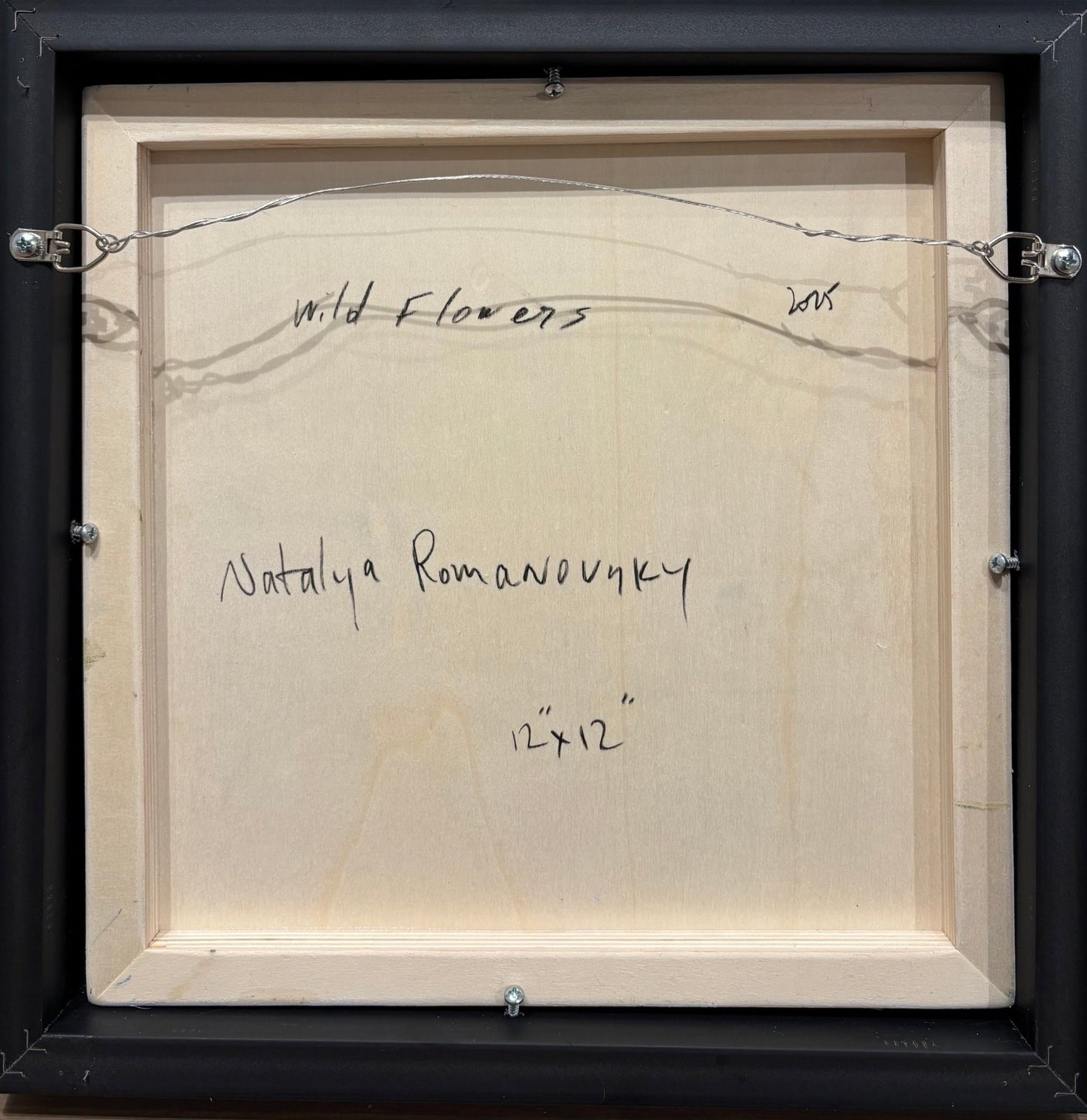 Original Painting "Wild Flower 2" by Natalya Romanovsky 12" x 12" - ThePopUp Art Gallery