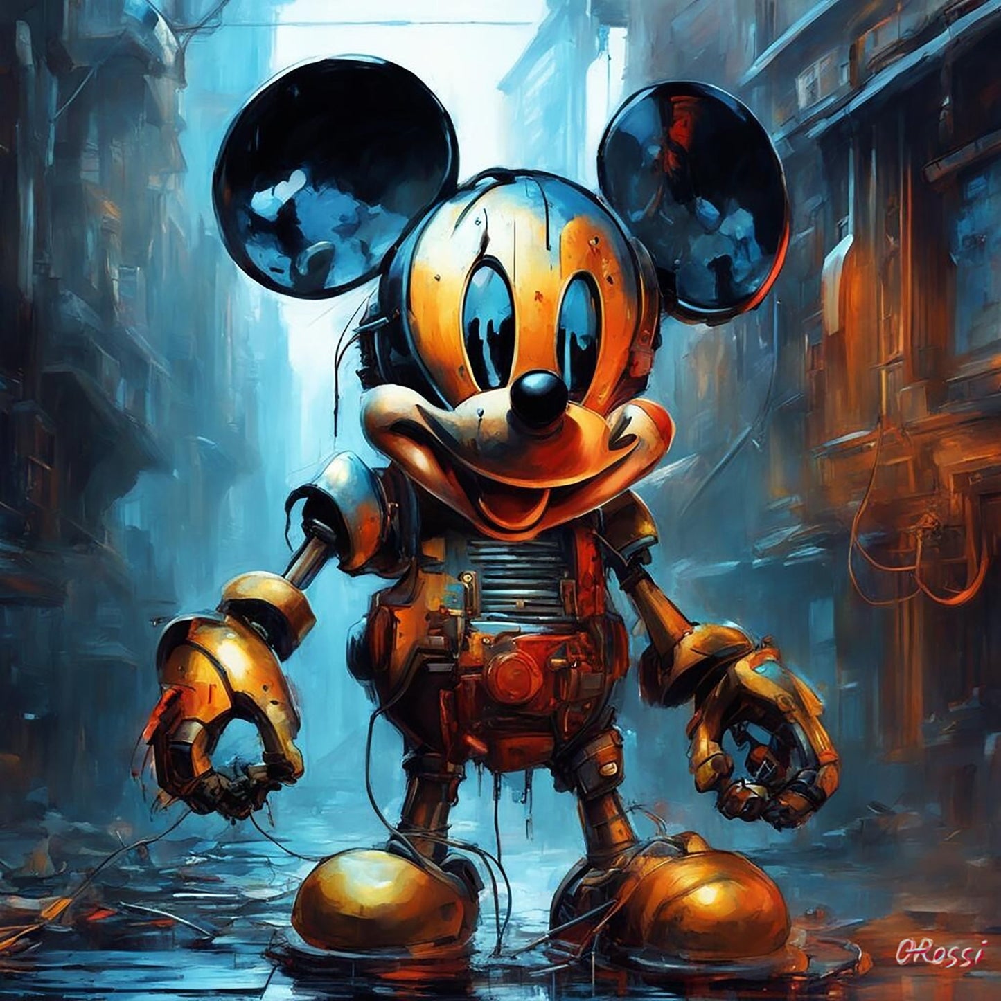 Original Painting "Mick 2.0" by Olivia de Rossi 39"x 39" - ThePopUp Art Gallery