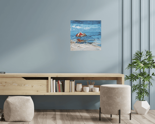 Original Painting "Summer" by Natalya Romonovsky 12" x 12" - ThePopUp Art Gallery