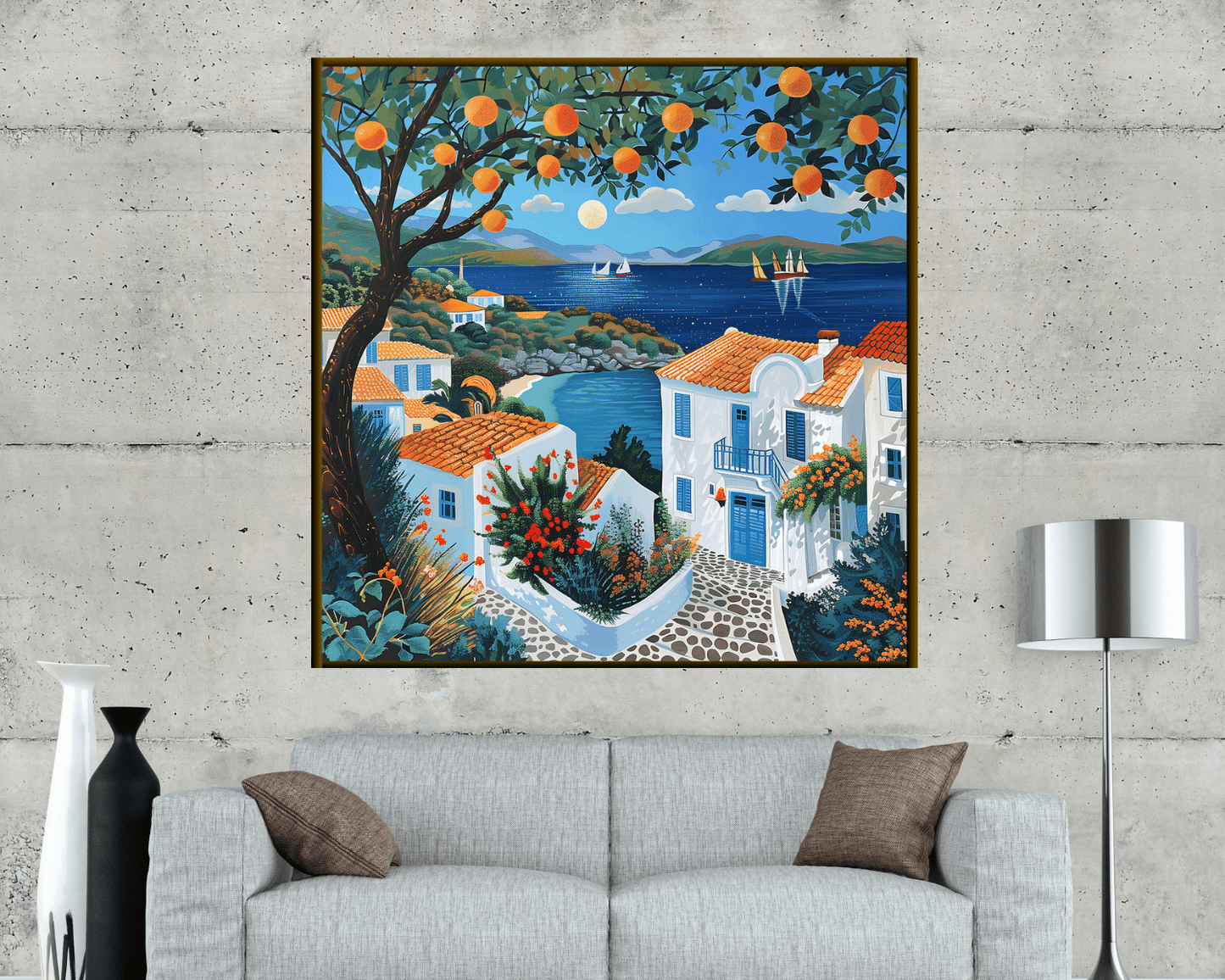 Print "Bouquet by the Sea" by Arielle Mamina 39" x 39" - ThePopUp Art Gallery