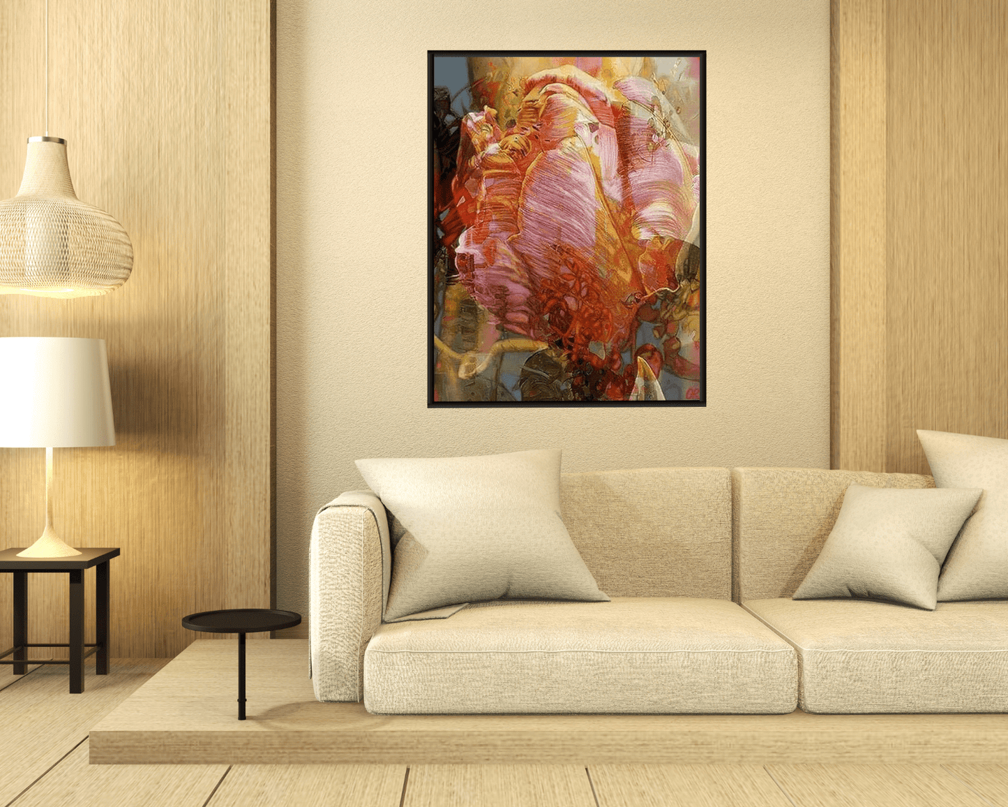 Original Painting "Tulip" by Olivia De Rossi 31.5" x 23.6" - ThePopUp Art Gallery