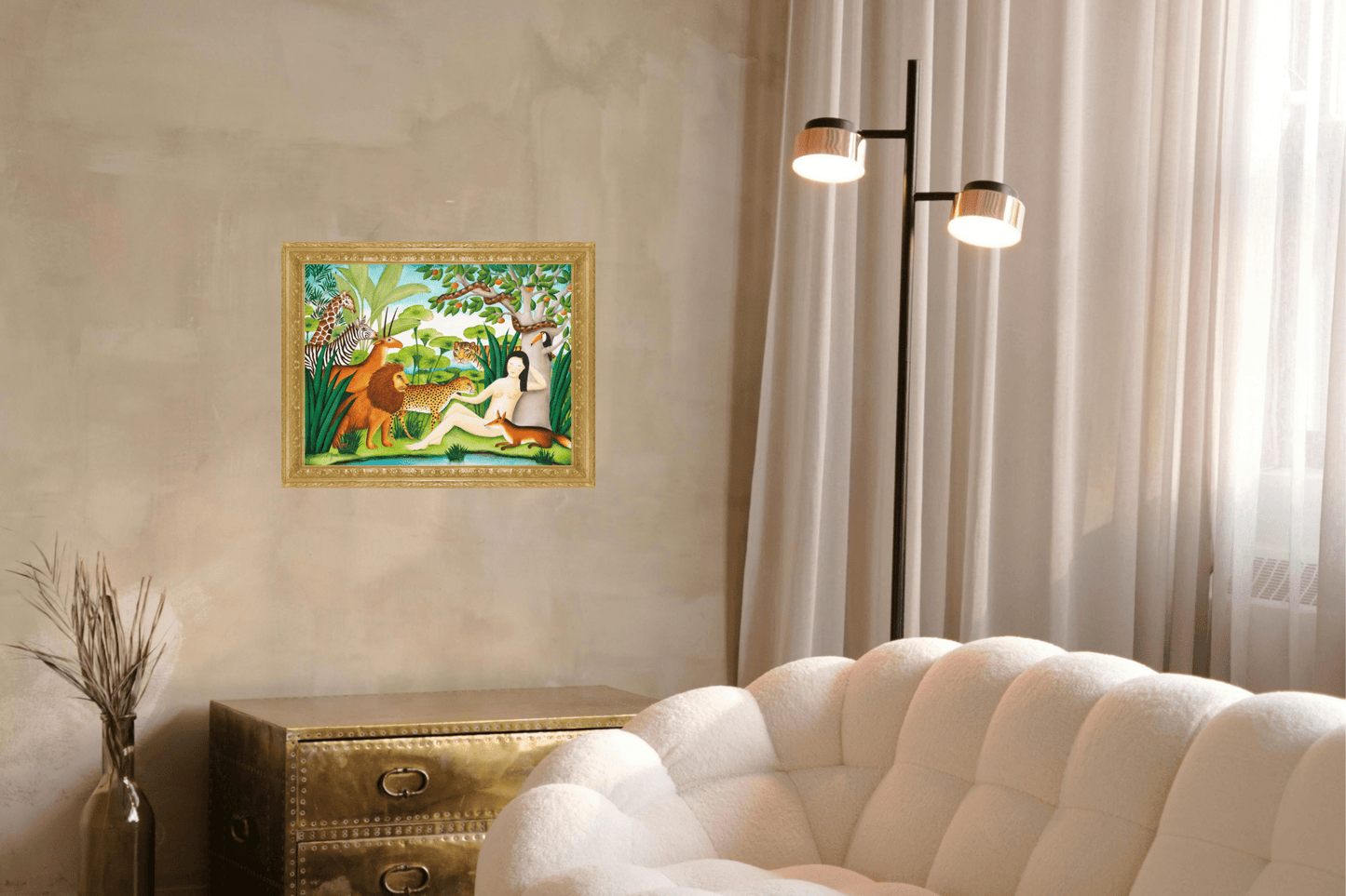 Original painting "Eve" by Genevieve Jost 12.6" x 17.7" - ThePopUp Art Gallery