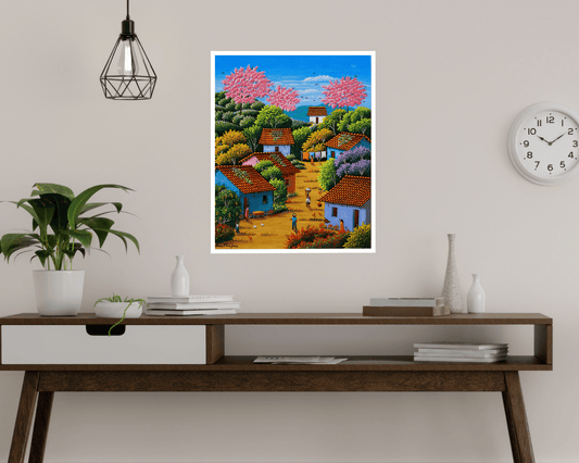 Original Painting "Oranges For Sale" by Alonso Flores 19.7"x15.7" - ThePopUp Art Gallery