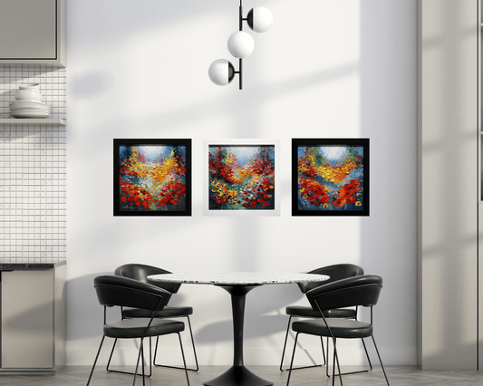 Original Painting "Wild Flower 2" by Natalya Romanovsky 12" x 12" - ThePopUp Art Gallery