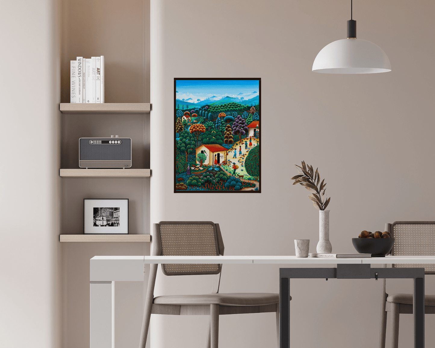 Original painting "Enchanted Meadow" by Damary Maria Zoila Pineda 11.8"x15.7" - ThePopUp Art Gallery