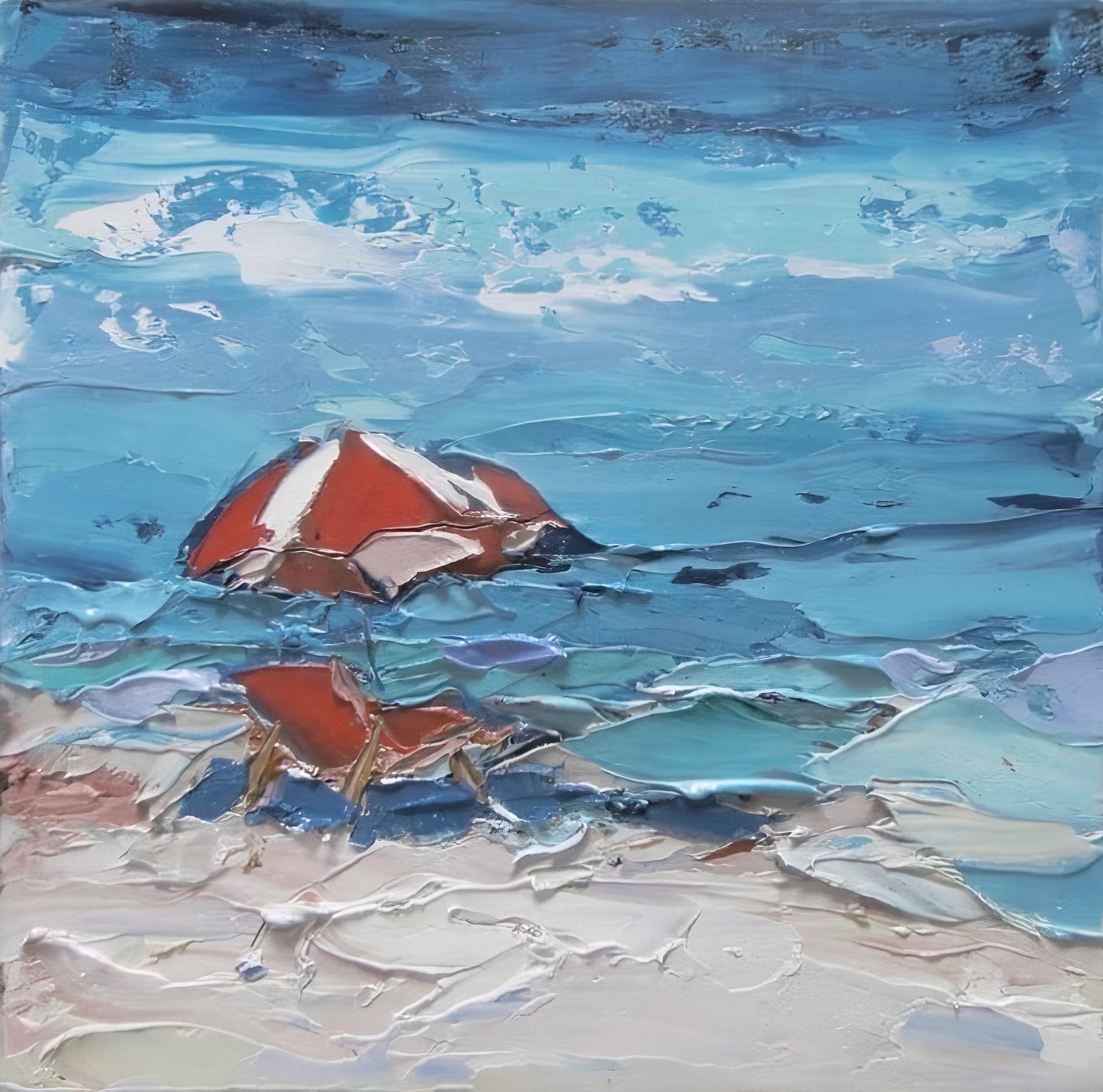 Original Painting "Summer" by Natalya Romonovsky 12" x 12" - ThePopUp Art Gallery