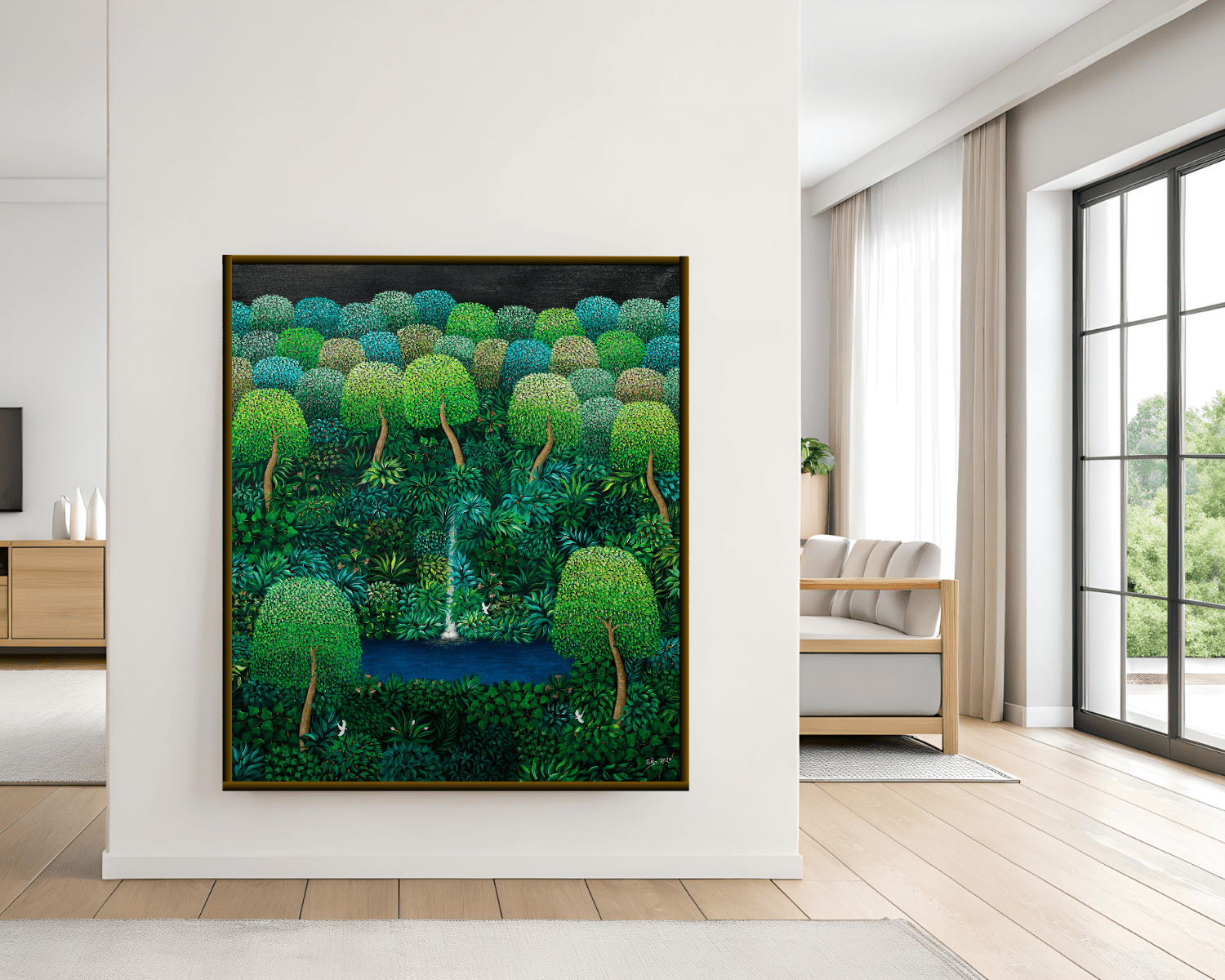 Original Painting "My World ll" by Gilberto Cardoza 44"x 39.7" - ThePopUp Art Gallery