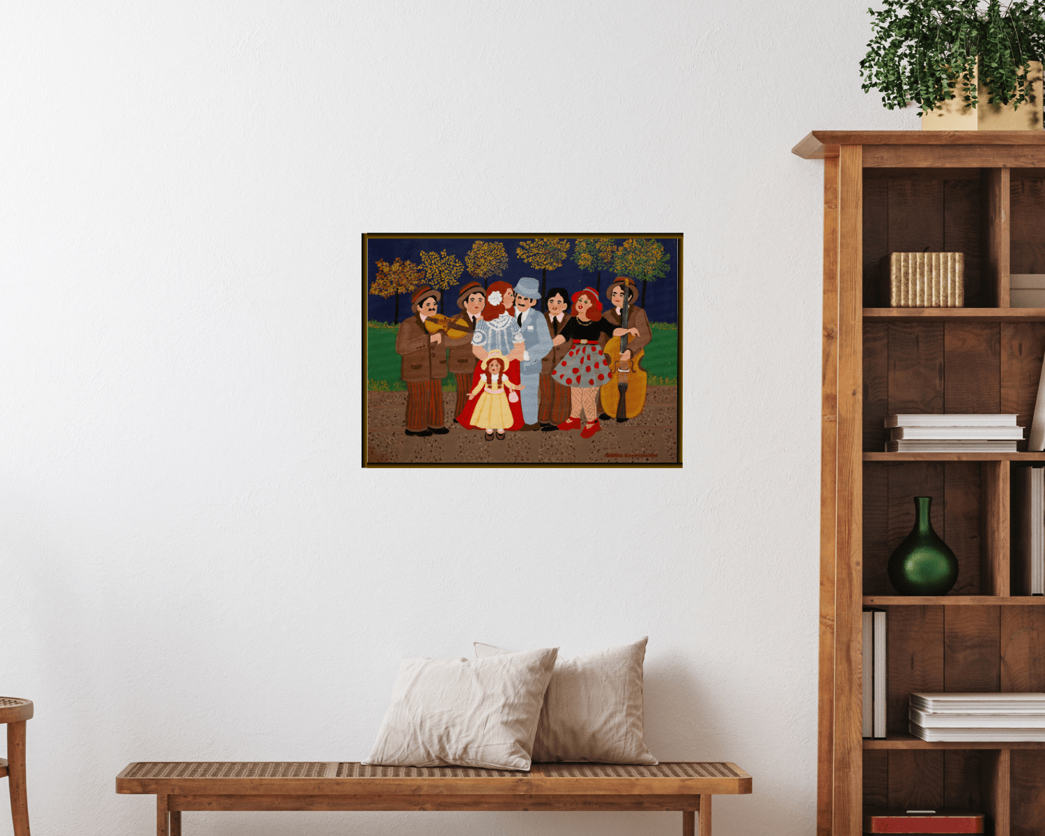 Original Painting "Musicians'Portrait" by Adriana Giancrisostomo 11.8" x 15.7" - ThePopUp Art Gallery