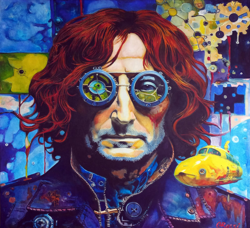 Original Painting "Yellow Submarine" 39.37" x 43.31" - ThePopUp Art Gallery