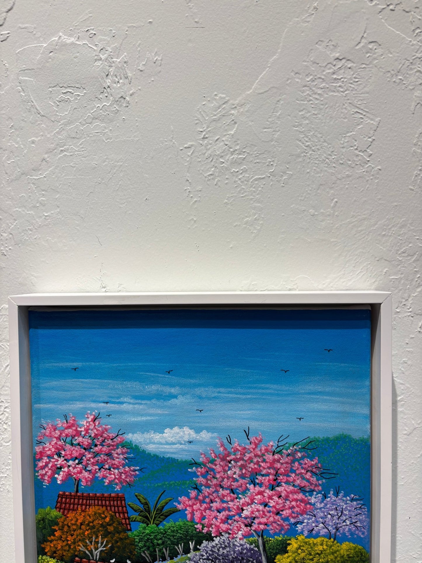 Original Painting “Small Hamlet” by Alonso Flores, El Salvador, 15.7x11.8” - ThePopUp Art Gallery