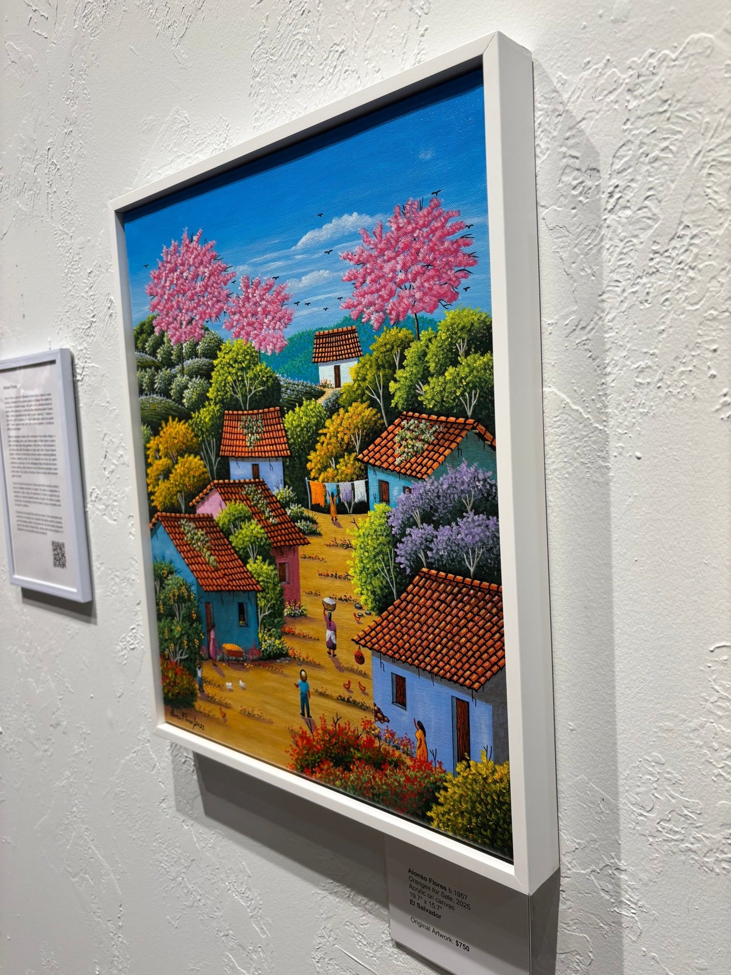 Original Painting "Oranges For Sale" by Alonso Flores, El Salvador, 19.7"x15.7" - ThePopUp Art Gallery