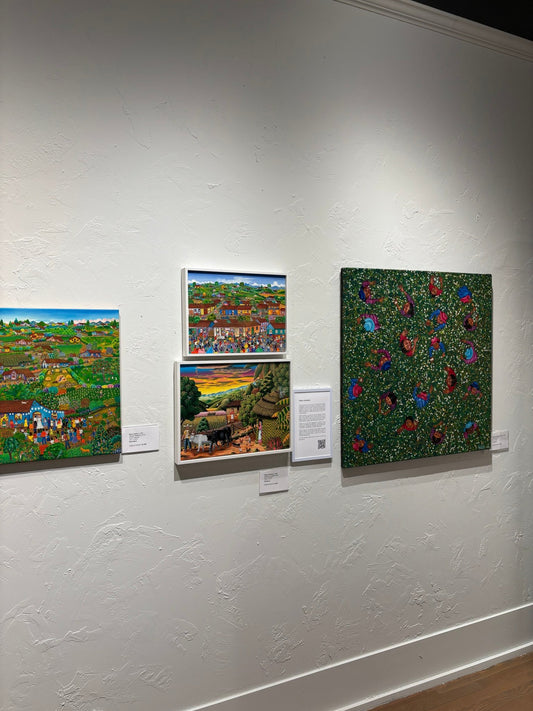 Original Painting "Traditional Logging" by Pedro Grandes 13.8"x17.7" - ThePopUp Art Gallery