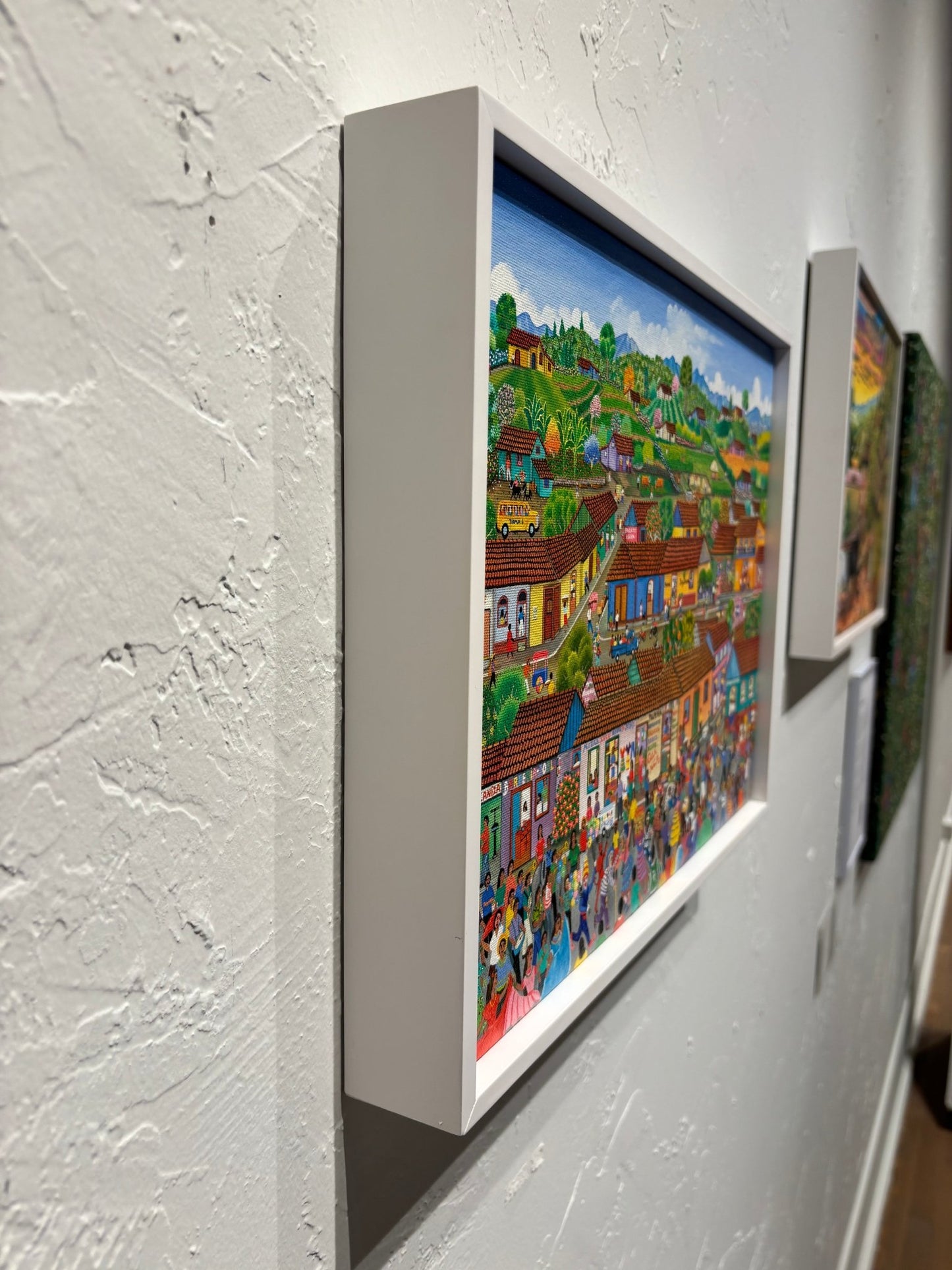 Original Painting "Street Party" by Noel Calero 11.8"x15.7" - ThePopUp Art Gallery