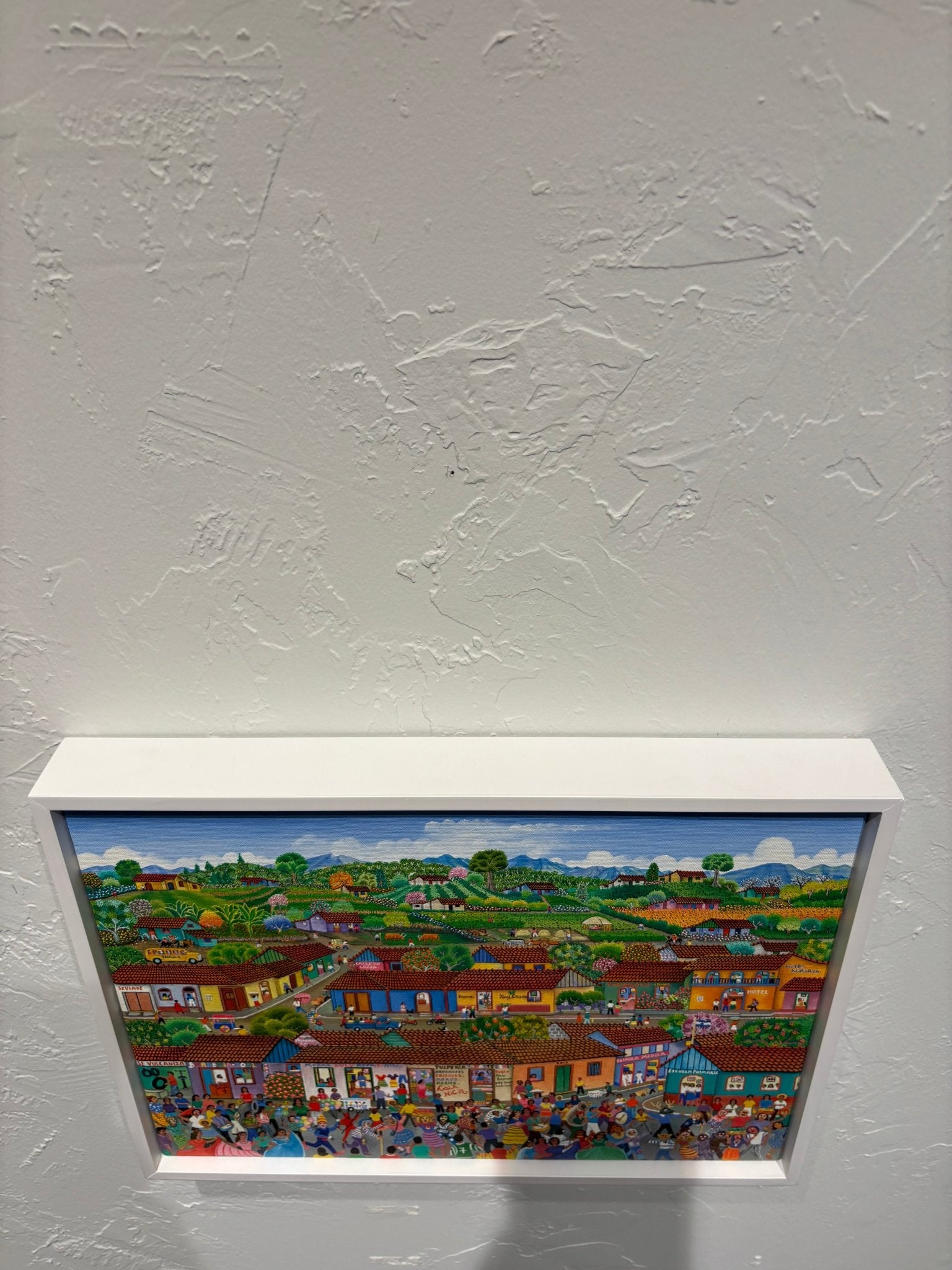 Original Painting "Street Party" by Noel Calero 11.8"x15.7" - ThePopUp Art Gallery