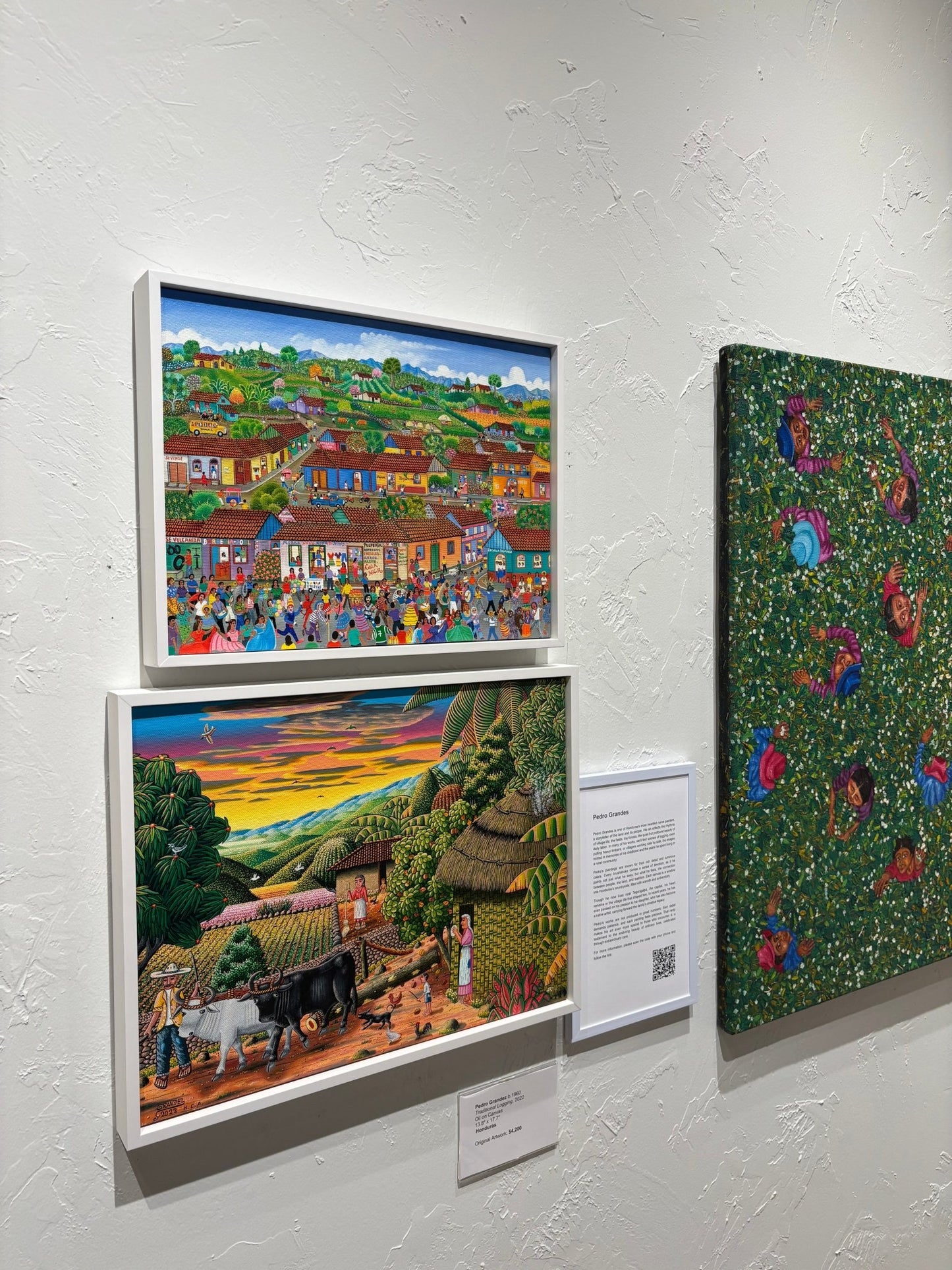 Original Painting "Street Party" by Noel Calero 11.8"x15.7" - ThePopUp Art Gallery