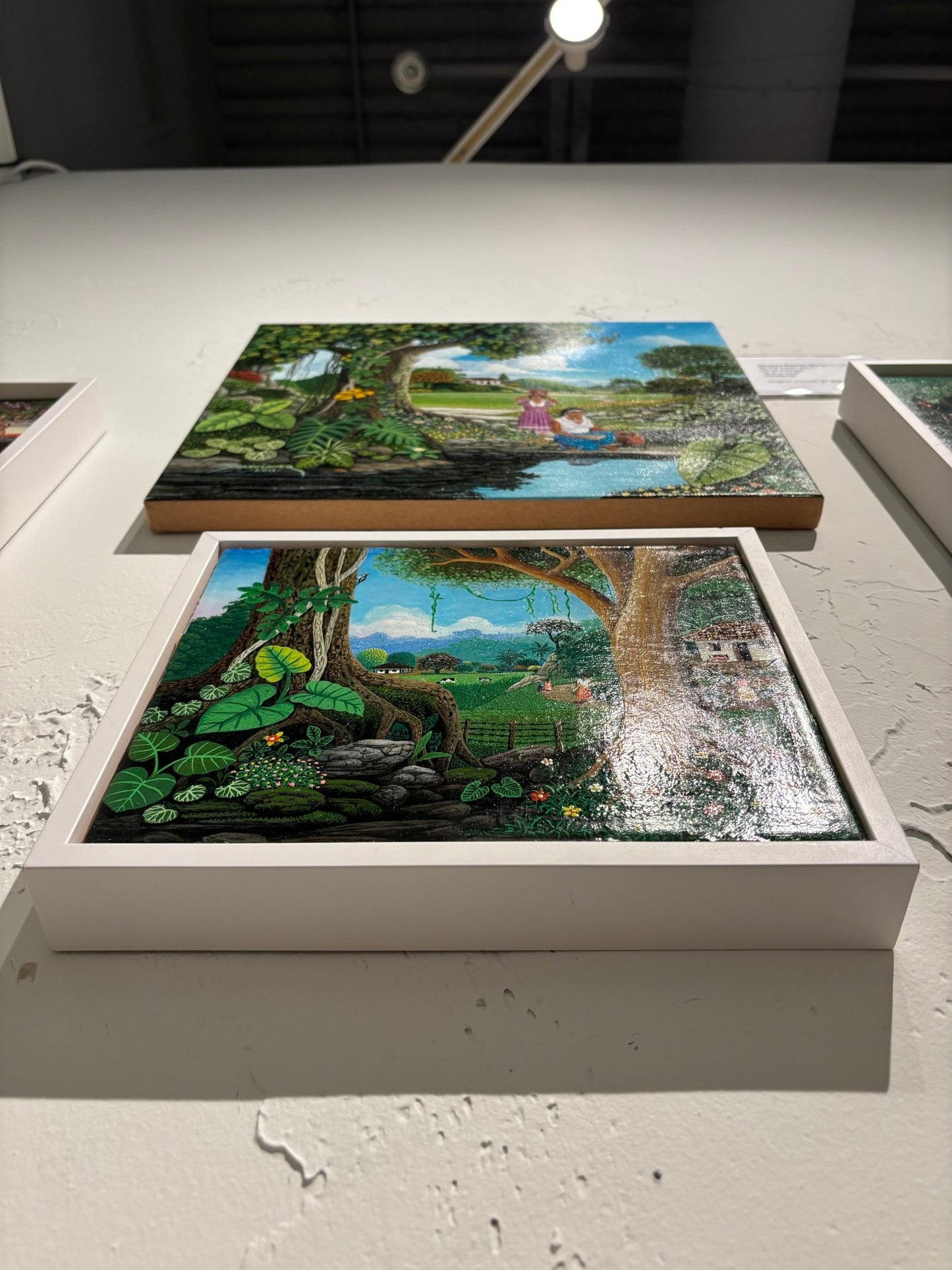 Original Painting "Mother is Calling - Lunchtime" by German Ramón Durón 8.4 x 10.4" - ThePopUp Art Gallery