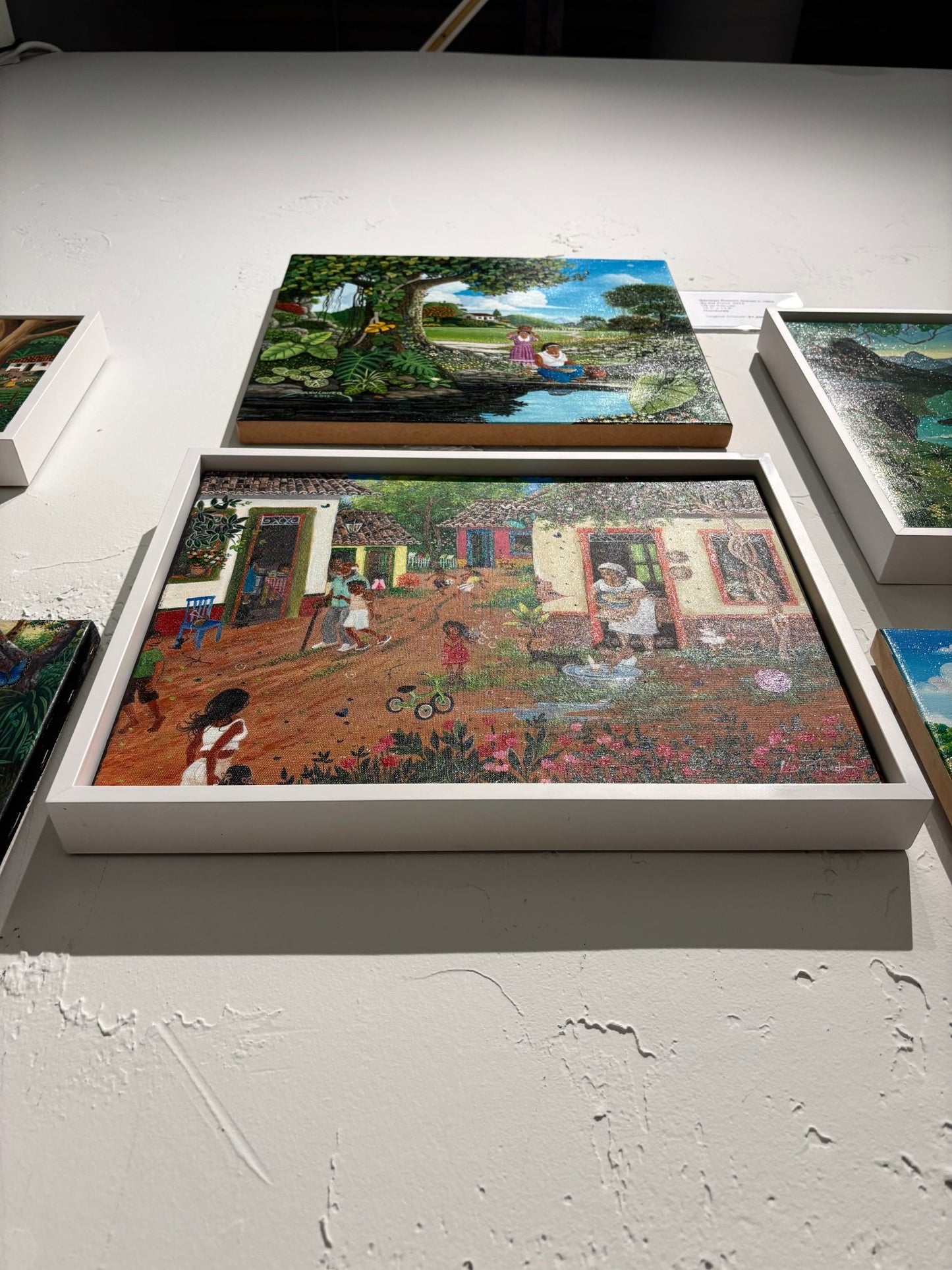 Original Painting "Our Happy Village" by Mara Toledo 11.13"x15.13" - ThePopUp Art Gallery