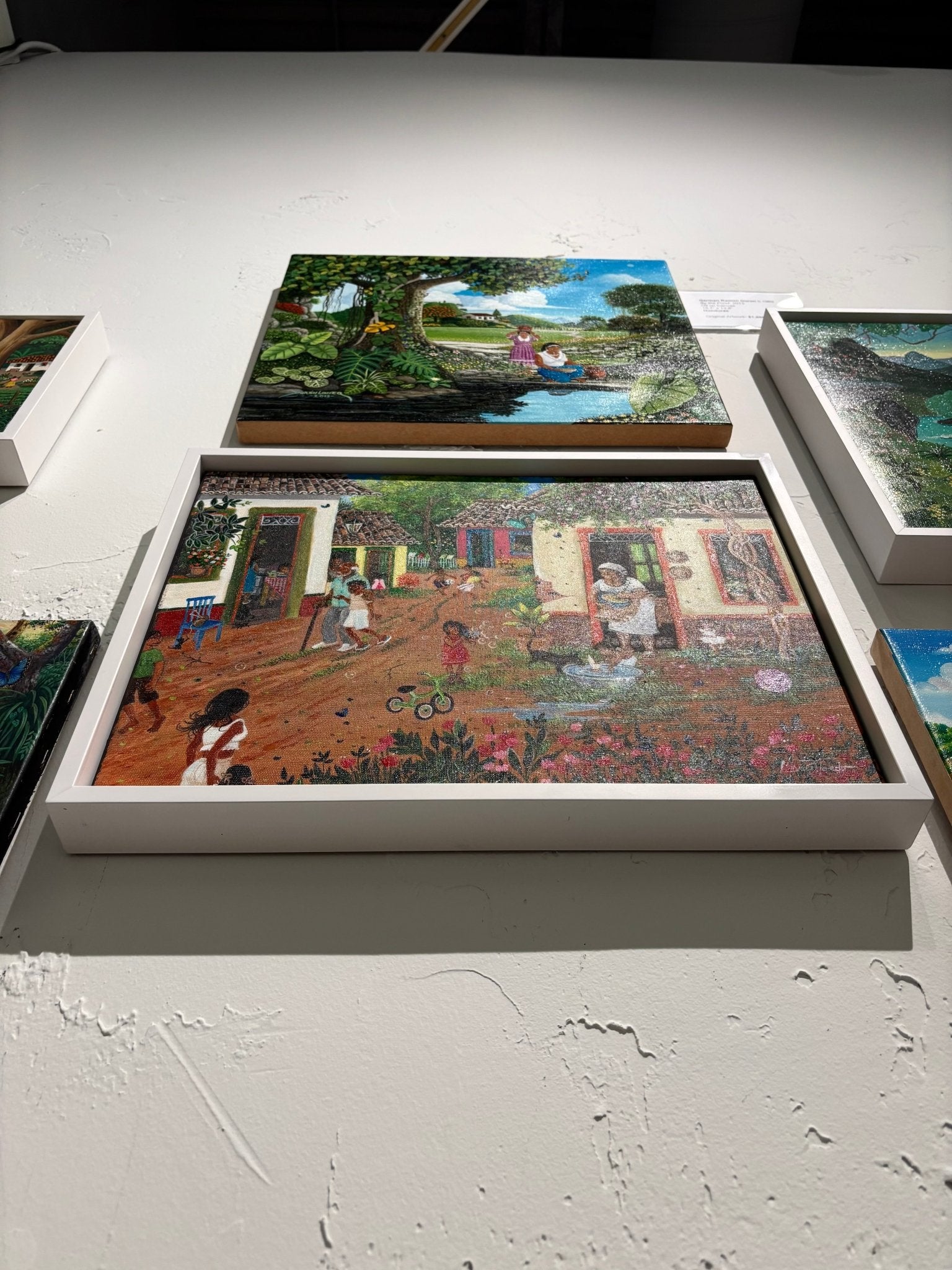 Original Painting "Our Happy Village" by Mara Toledo 11.13"x15.13" - ThePopUp Art Gallery