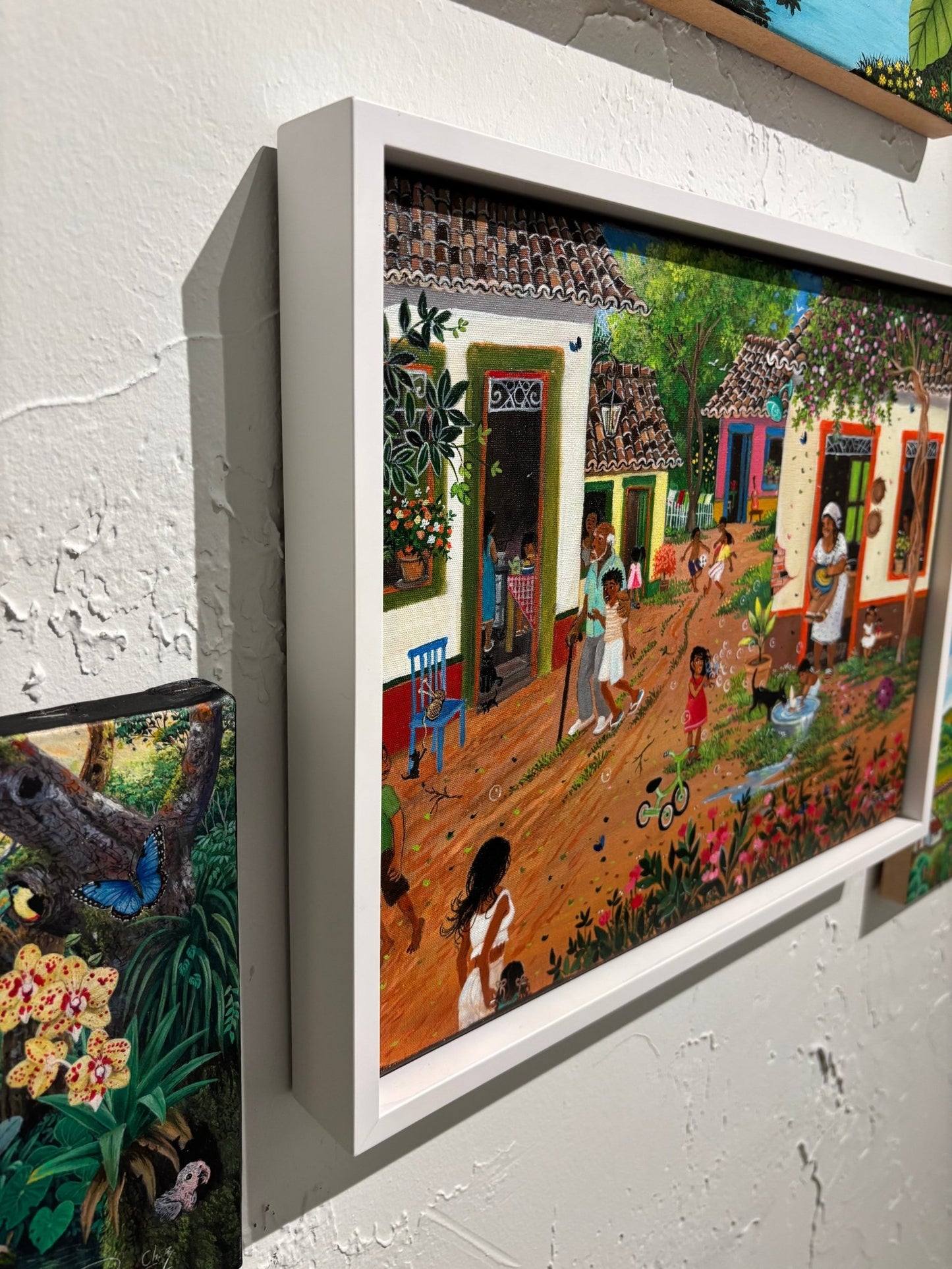 Original Painting "Our Happy Village" by Mara Toledo 11.13"x15.13" - ThePopUp Art Gallery