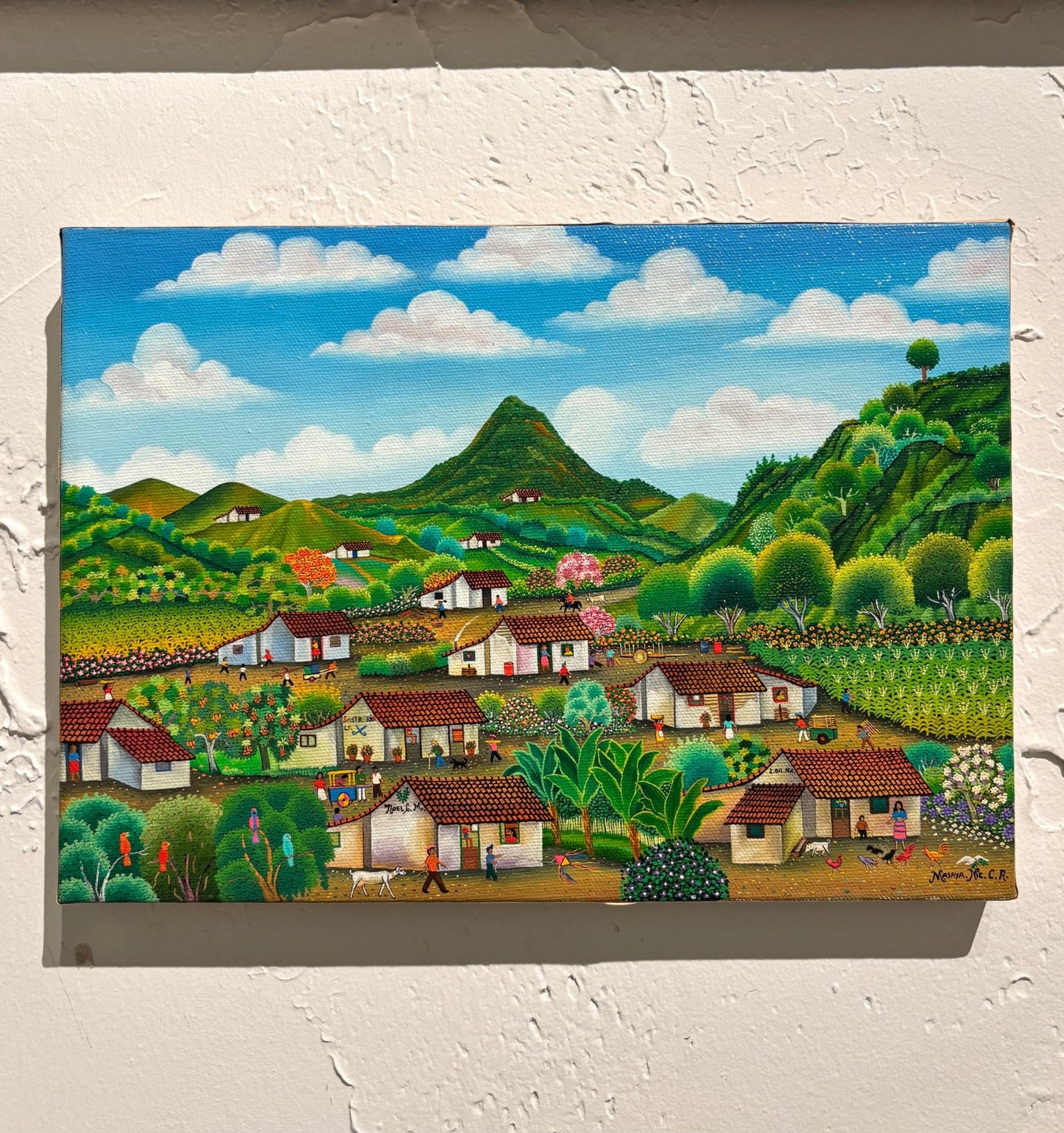 Original Painting "Road to New Guinea" by Noel Calero 8.3"x11.8" - ThePopUp Art Gallery