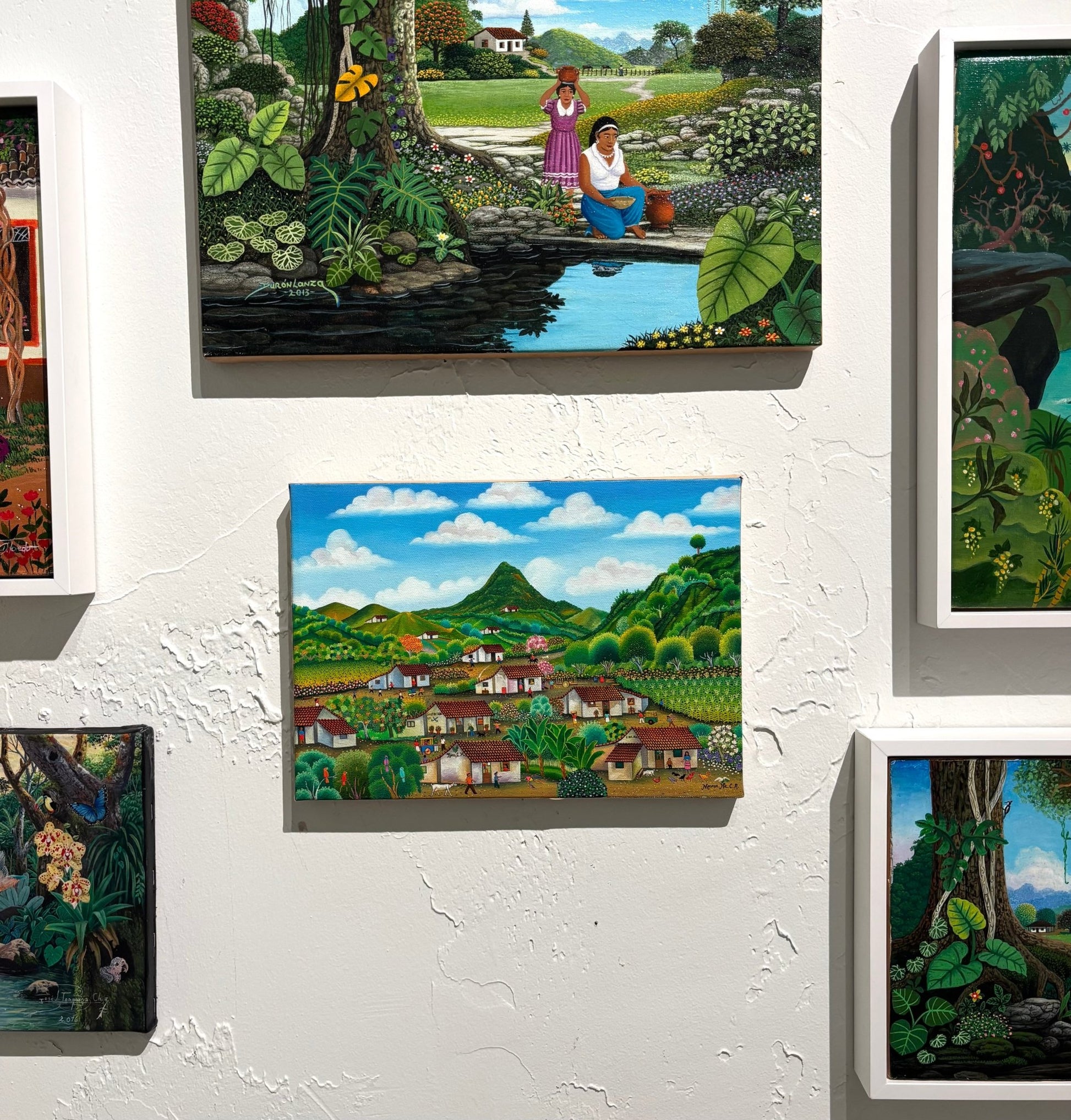 Original Painting "Road to New Guinea" by Noel Calero 8.3"x11.8" - ThePopUp Art Gallery