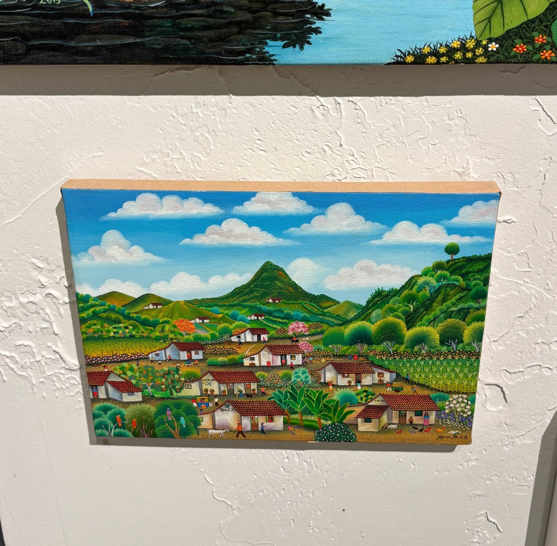 Original Painting "Road to New Guinea" by Noel Calero 8.3"x11.8" - ThePopUp Art Gallery