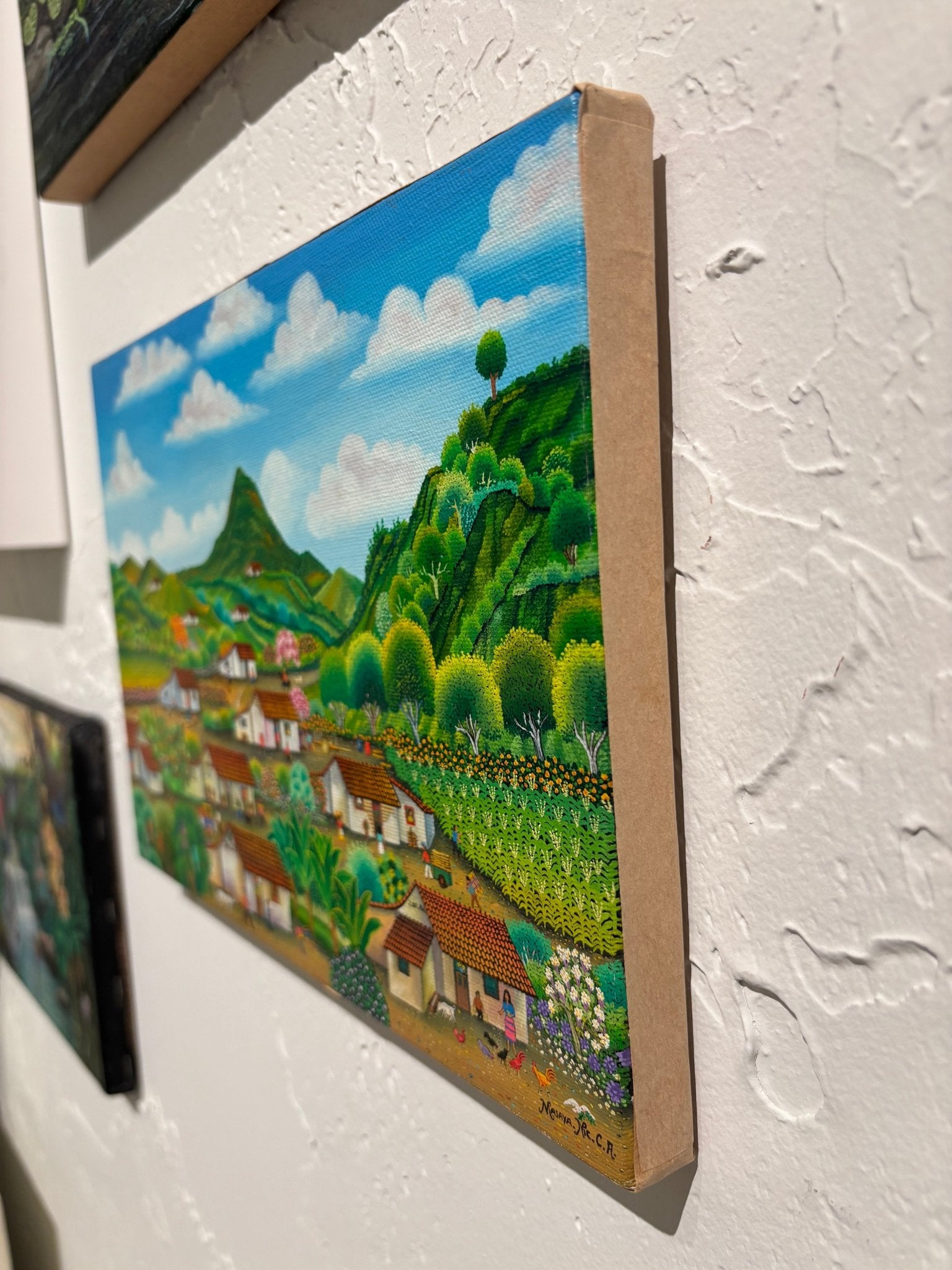 Original Painting "Road to New Guinea" by Noel Calero 8.3"x11.8" - ThePopUp Art Gallery