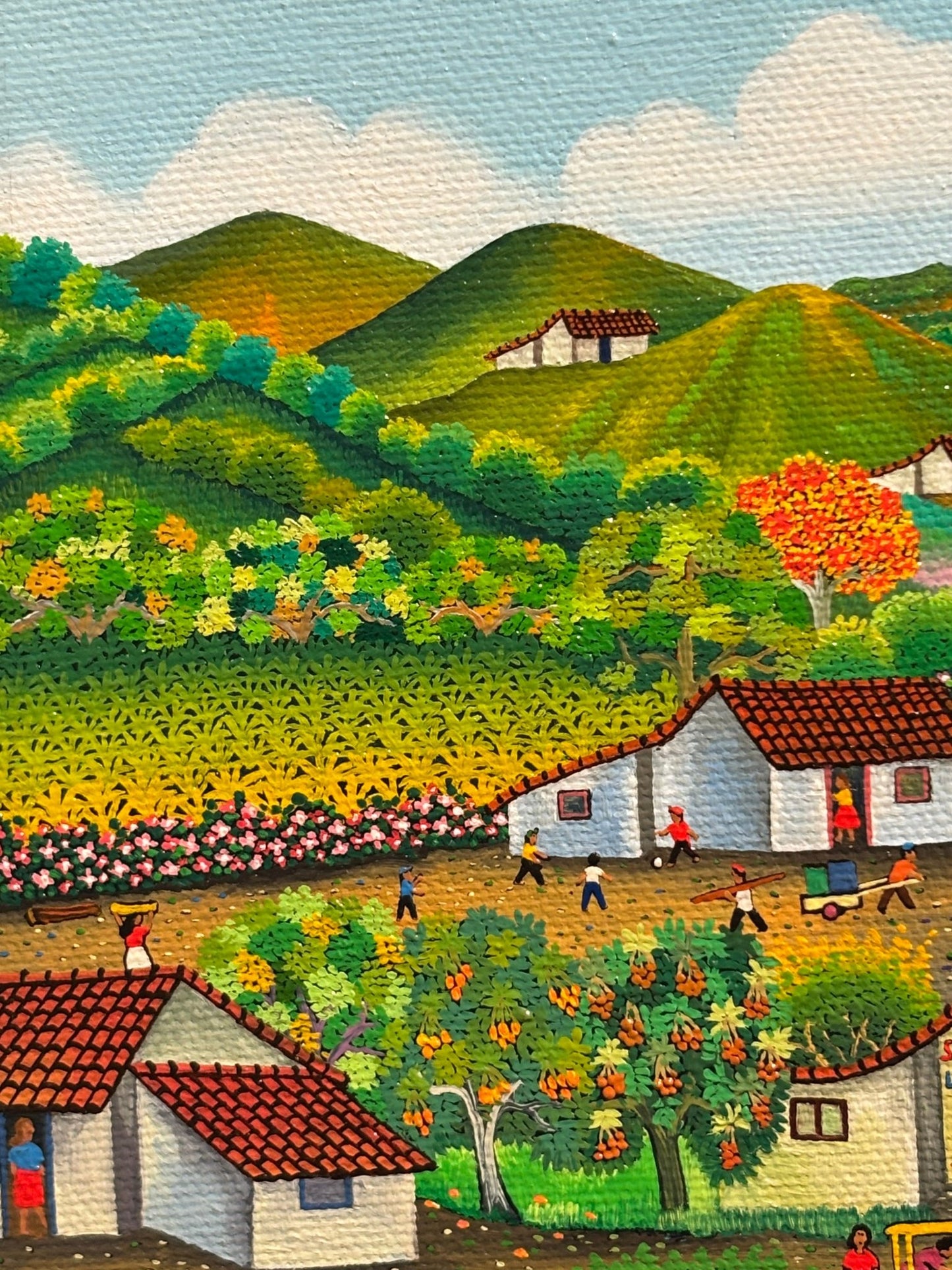 Original Painting "Road to New Guinea" by Noel Calero 8.3"x11.8" - ThePopUp Art Gallery