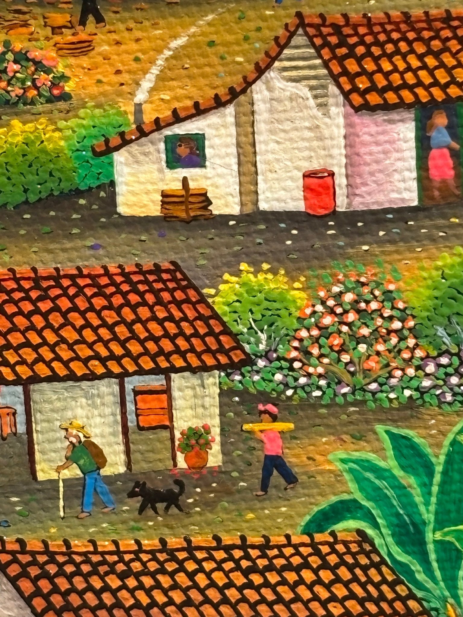 Original Painting "Road to New Guinea" by Noel Calero 8.3"x11.8" - ThePopUp Art Gallery