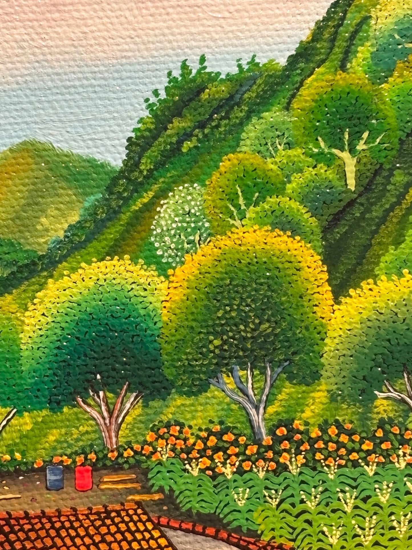 Original Painting "Road to New Guinea" by Noel Calero 8.3"x11.8" - ThePopUp Art Gallery