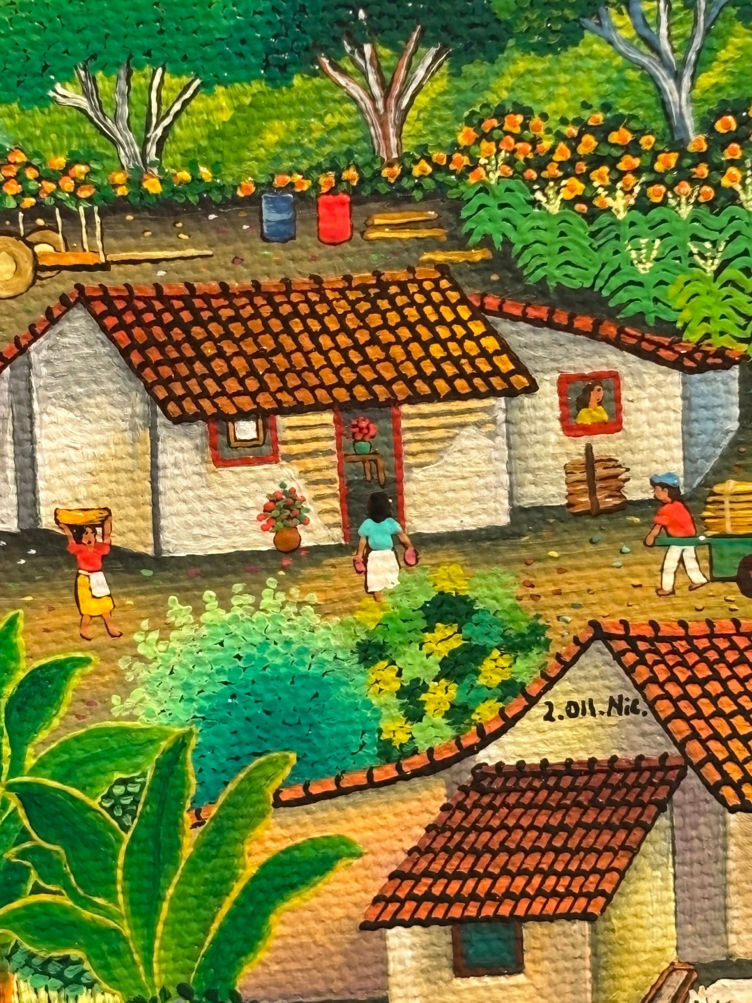 Original Painting "Road to New Guinea" by Noel Calero 8.3"x11.8" - ThePopUp Art Gallery