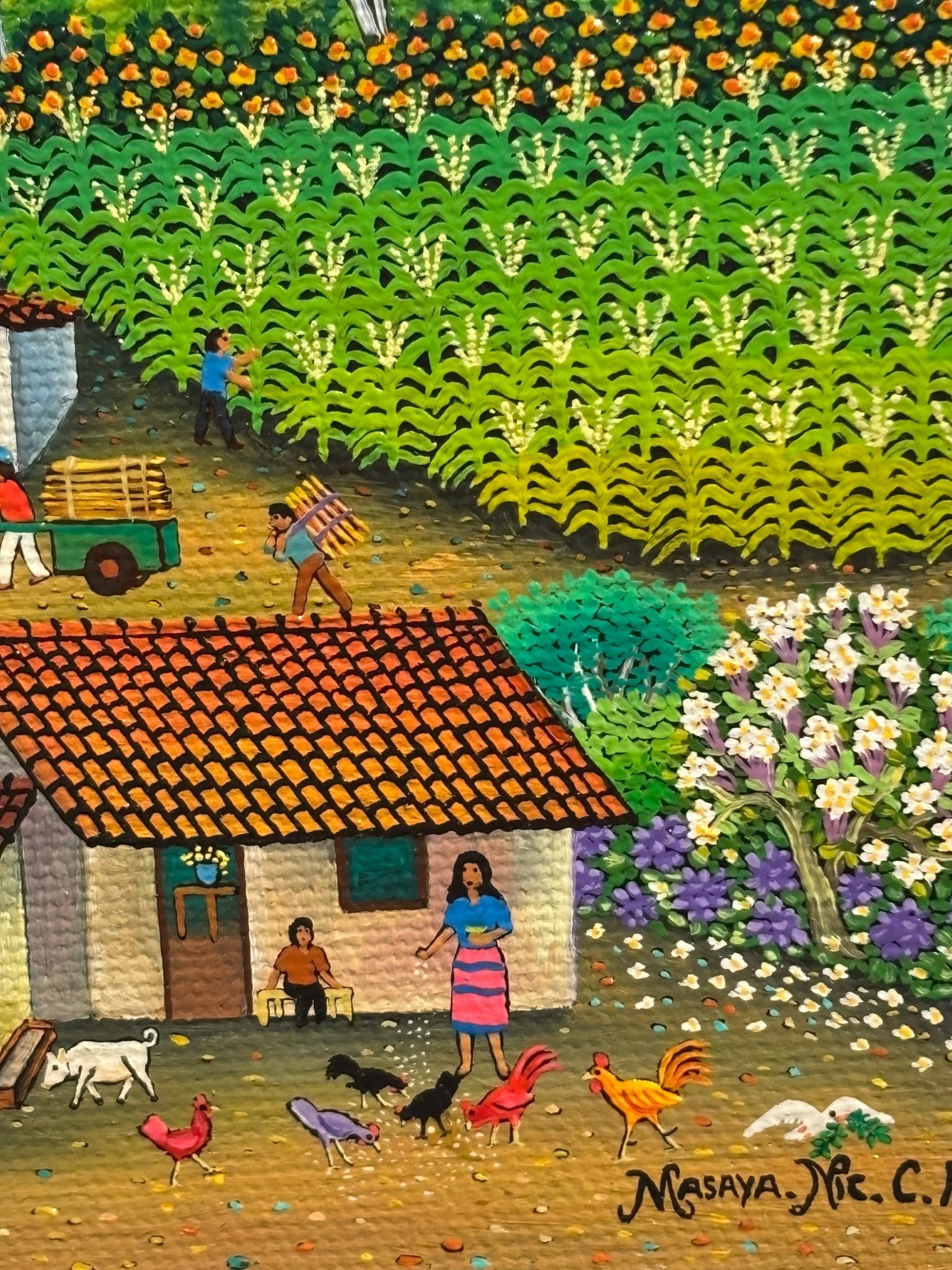 Original Painting "Road to New Guinea" by Noel Calero 8.3"x11.8" - ThePopUp Art Gallery