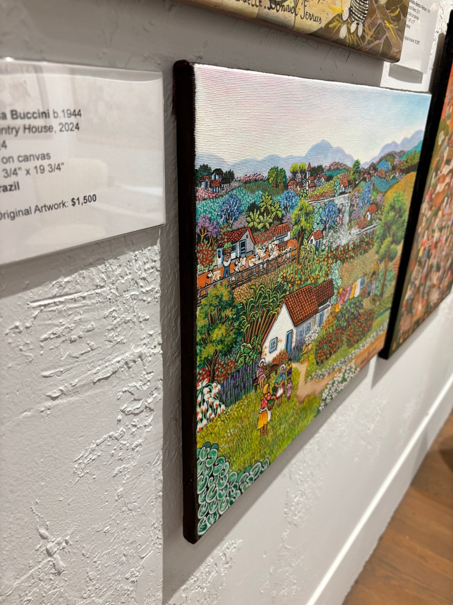 Original Painting "Country House" by Lucia Boccini, Brazil, 15 3/4" x 19 3/4" - ThePopUp Art Gallery