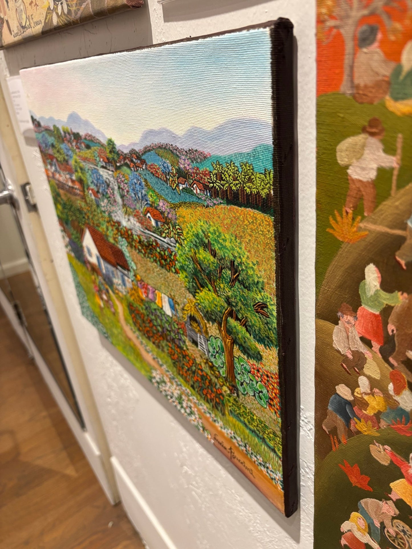 Original Painting "Country House" by Lucia Boccini, Brazil, 15 3/4" x 19 3/4" - ThePopUp Art Gallery