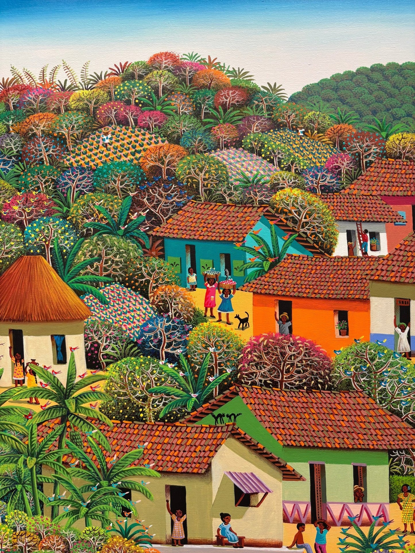 Original Painting "America Sofia" by Fausto Perez 29.5" x 37.4" - ThePopUp Art Gallery