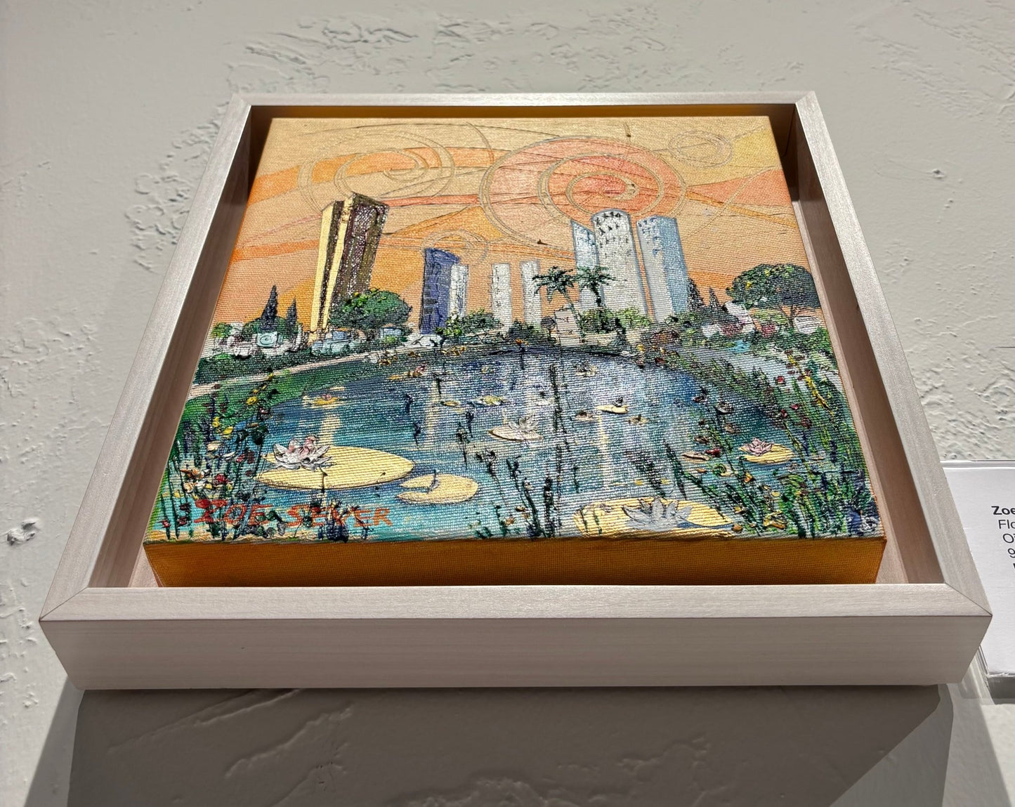 Original Painting "Flowers of Sarona" by Zoe Sever 9.8” x 9.8” - ThePopUp Art Gallery