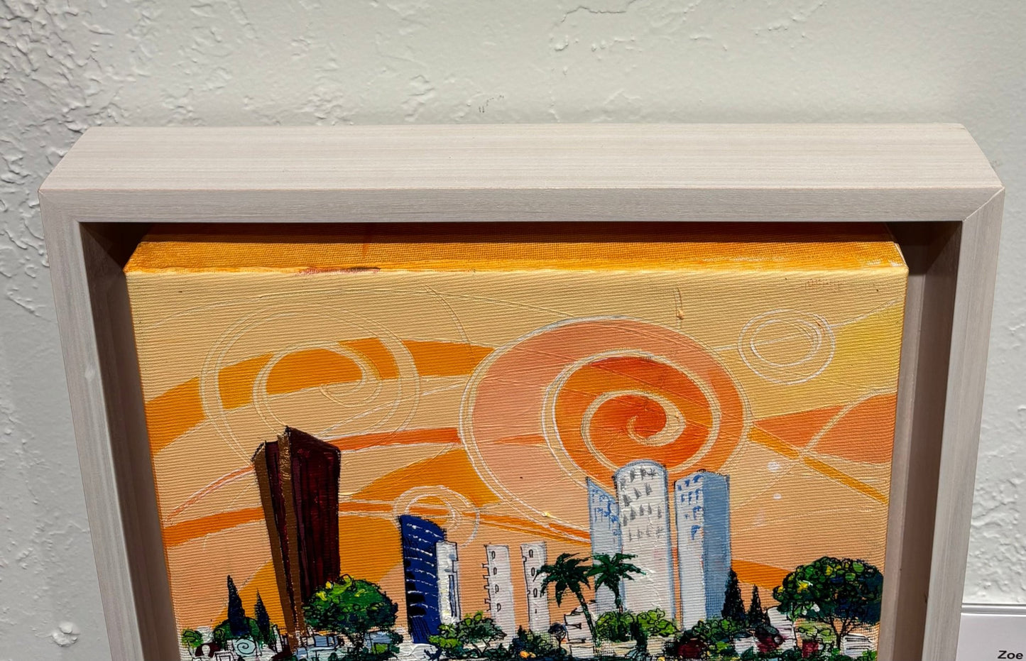 Original Painting "Flowers of Sarona" by Zoe Sever 9.8” x 9.8” - ThePopUp Art Gallery