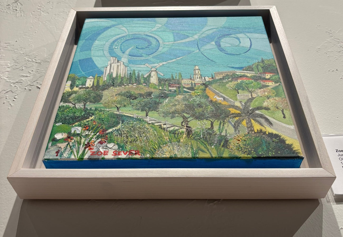 Original Painting "Jerusalem" by Zoe Sever, 11.8" x 11.8" - ThePopUp Art Gallery