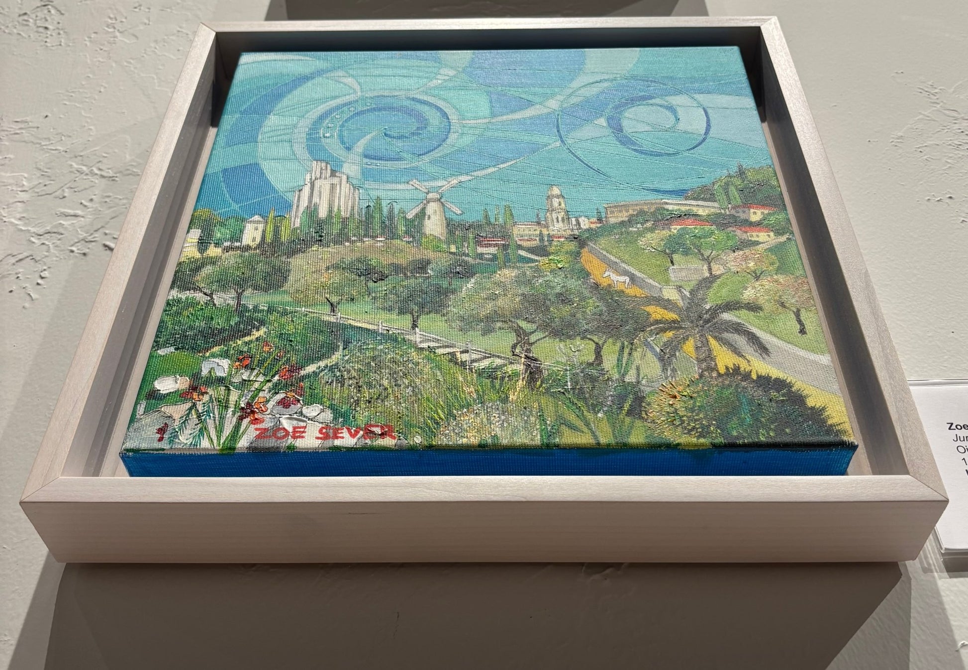 Original Painting "Jerusalem" by Zoe Sever, 11.8" x 11.8" - ThePopUp Art Gallery