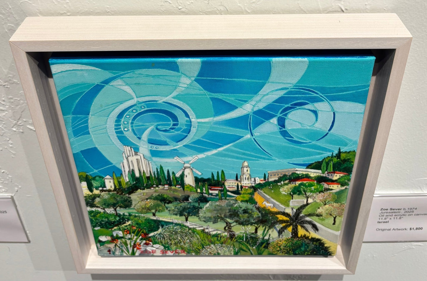 Original Painting "Jerusalem" by Zoe Sever, 11.8" x 11.8" - ThePopUp Art Gallery